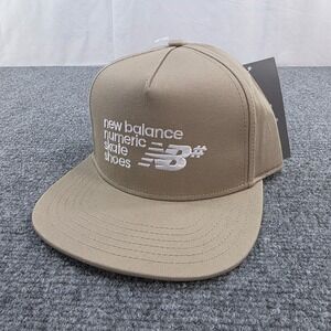 New Balance Numeric Skate Shoes Cap‎ Hat Tan Flat Brim Adjustable